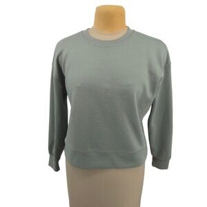 Greige Sweatshirt Womens Large Sage Green Crewneck Pullover Long Sleeve‎ Casual
